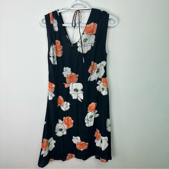 Noa Noa Floral Textured Tie Waist Dress Small - Picture 8 of 10